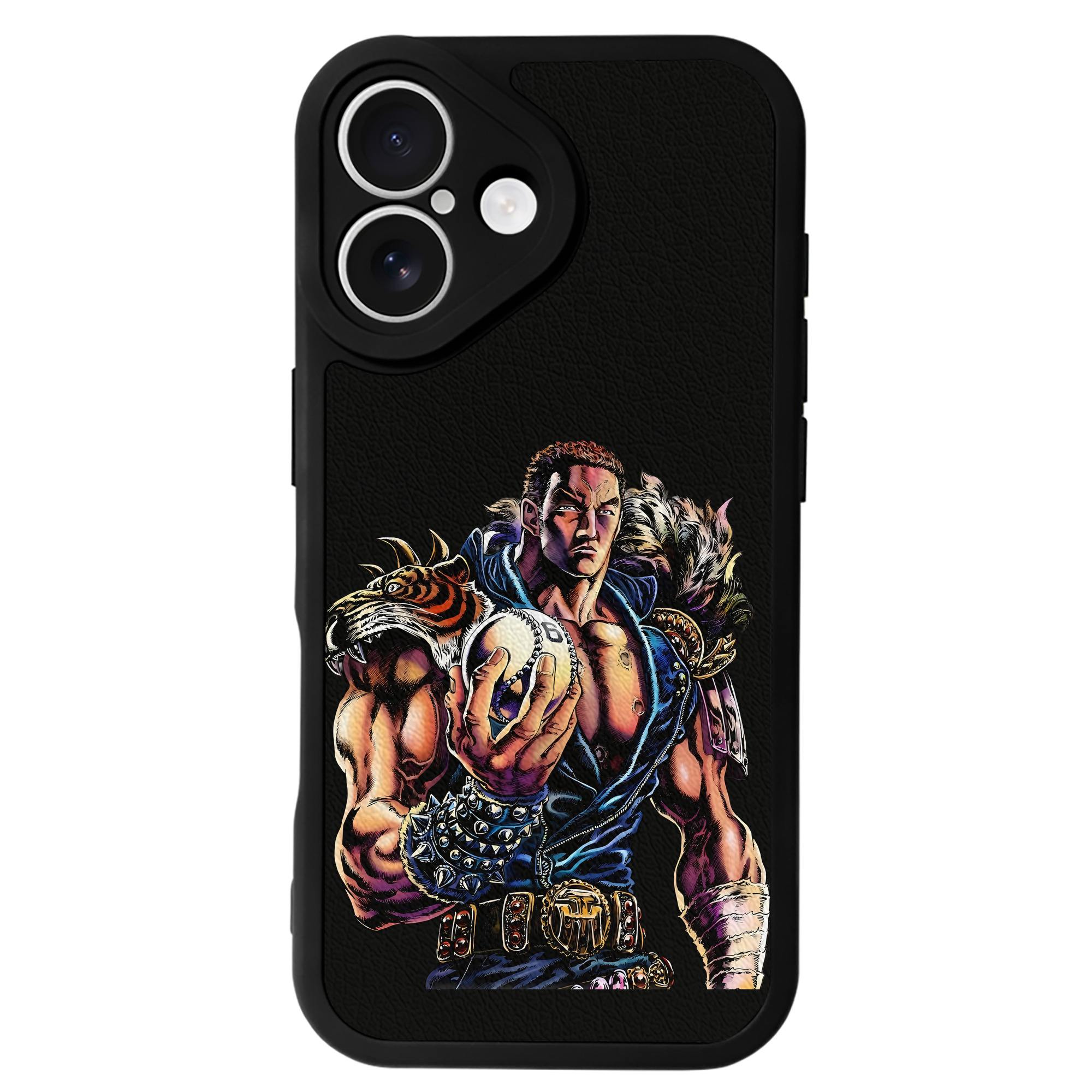 （画像用） 北斗の拳 Fist of the North Star 【iPhone 16シリーズ対応】シリコンスマホケース（レザー調） 材質：シリコン